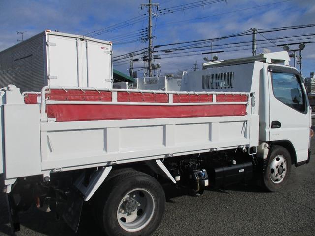 キャンター ３トン　強化ダンプ　高床　５速ＭＴ　コボレーン　ピン加工　荷寸３０４－１５９－３７　４ナンバー　ＥＴＣ　１５０馬力　新明和　左電格ミラー　衝突被害軽減ブレーキ　ルーフキャリア　ＡＢＳ　ピン　車線逸脱警報装置　横滑り抑制機能　小型　４ナンバー　２トン車（13枚目）