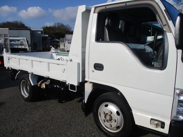 エルフトラック ２トン　強化ダンプ　極東製　全低床　５速ＭＴ　コボレーン　レベライザ　坂道発進補助装置　ロープフック　　床板鉄板　荷台塗装　スペアタイヤ　取扱説明書　２トンダンプ　２トン車　２トンベース　ダンプ　極東ダンプ　ミッション　マニュアル　ＭＴ　極東開発工業（10枚目）