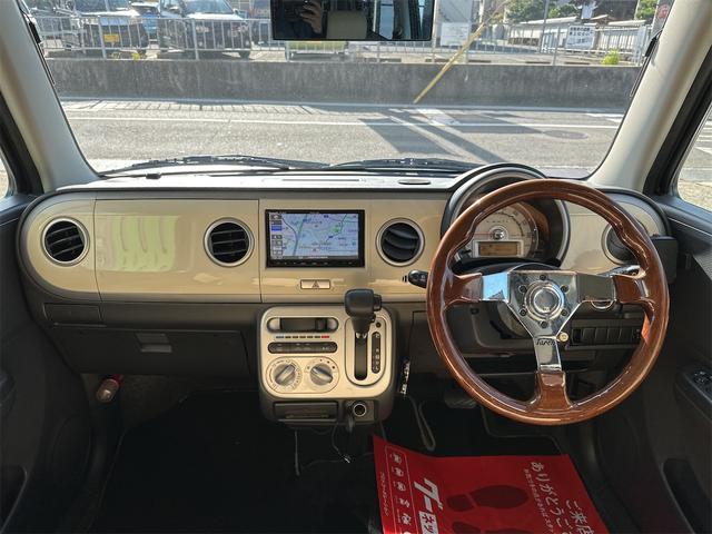 アルトラパン X ローダウン 車高調 リアアジャストラテラルロッド ミニライトホイール 社外エアークリーナー 10thアニバーサリーグリル フルセグナビ ウッドステアリング スマートキー 電動格納式ウインカーミラー(49枚目)