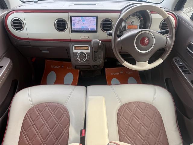 アルトラパンショコラ Ｘ　検２年付き☆　衝突安全ボディー　アイドリングストップ　プッシュスタート　スマートキー　ケンウッド彩速７インチナビ　Ｂｌｕｅｔｏｏｔｈ対応　ＥＴＣ　ＨＩＤヘッドライト　オートエアコン　フルフラットシート（4枚目）