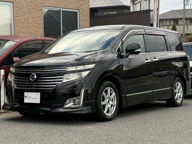 エルグランド ２５０ハイウェイスター　両側パワースライドドア　サンルーフ　アラウンドビューモニター　純正ナビ　純正フリップダウンモニター　オットマンシート　ニスモツインマフラー　トップラン１７インチＡＷ　ブリヂストンスタッドレスタイヤ（4枚目）