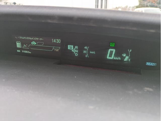 プリウス Ｓ　後期／メーカーナビ／ＴＶ／バックカメラ／リアガラスフィルム／プッシュスタート／スマートキー／ＨＩＤヘッドライト／オートライト／オートエアコン／ビルトインＥＴＣ（28枚目）