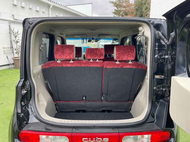 キューブ １５Ｘ　パーティーレッドセレクション　純正ナビ／地デジＴＶ／インテリキー／プッシュスタート／ベンチシート／ＥＴＣ／リアプライバシーガラス／ベンチシート／エアコン（54枚目）