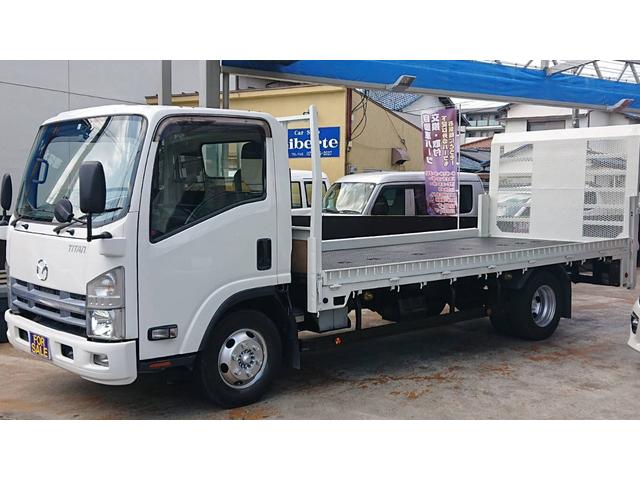 タイタントラック マツダ 超ロングフルワイドロー バイク積載 ２輪 垂直パワーゲート ３トン 仕上げ済み車検令和４年５月 兵庫県 超ロングフルワイドロー バイク積載 ２輪 垂直パワーゲート ３トン 仕上げ済み車検令和４年５月 マツダタイタントラックの中古車
