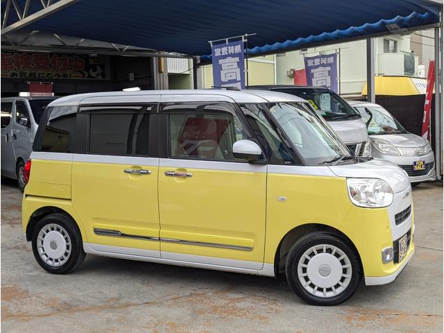 ムーヴキャンバス ストライプスＧターボ　９インチディスプレイオーディオ　バックカメラ　前後ドラレコ　アダプティブクルーズコントロール　両側電動スライドドア　コーナーセンサー　シートヒーター　ホットカップホルダー　ＥＴＣ　ＵＳＢ（4枚目）