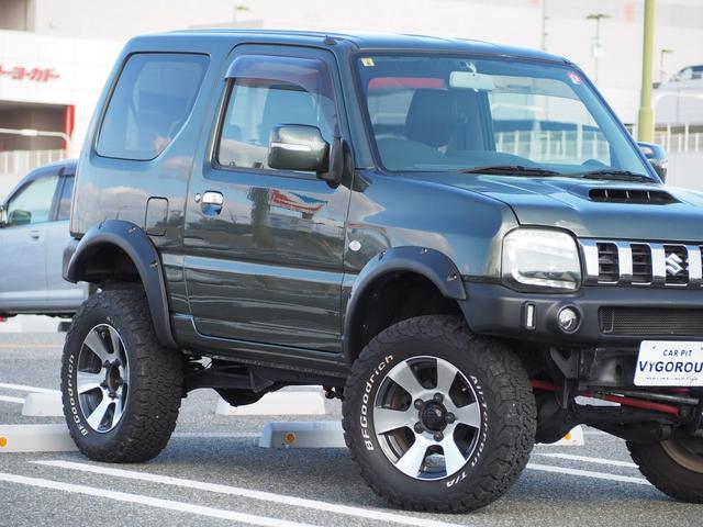 ジムニー ランドベンチャー リフトアップ オーバーフェンダー 16AW グッドリッチT/Aタイヤ 社外前後バンパー/ヘッドライト LEDテール ナビ 地デジ DVD/CD/BT ETC シートヒーター HID キーレス(4枚目)