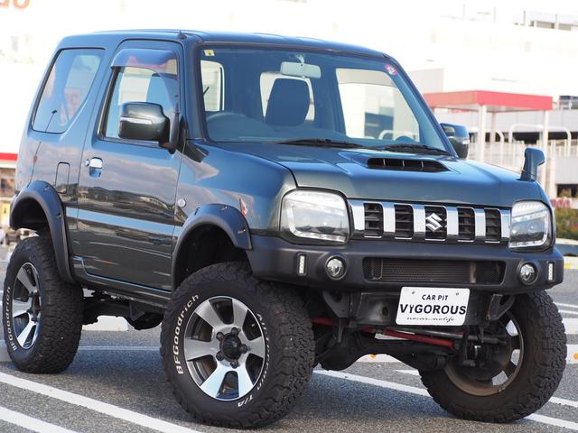 ジムニー ランドベンチャー リフトアップ オーバーフェンダー 16AW グッドリッチT/Aタイヤ 社外前後バンパー/ヘッドライト LEDテール ナビ 地デジ DVD/CD/BT ETC シートヒーター HID キーレス(8枚目)