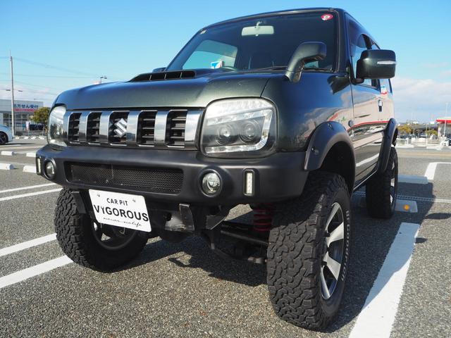 ジムニー ランドベンチャー リフトアップ オーバーフェンダー 16AW グッドリッチT/Aタイヤ 社外前後バンパー/ヘッドライト LEDテール ナビ 地デジ DVD/CD/BT ETC シートヒーター HID キーレス(69枚目)