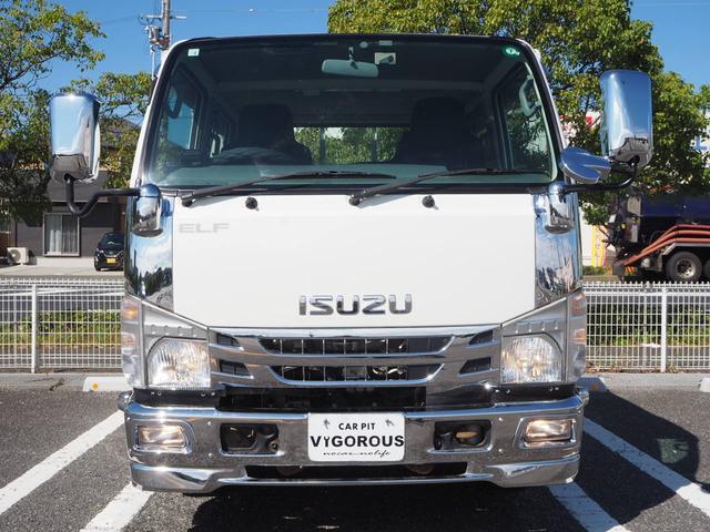エルフトラック Wキャブフルフラットロー 4WD 最積1500kg メッキパーツ アオリ縞板 後輪Wタイヤ ハンドル/シートカバ- ETC ドラレコ サイドマーカー キーレス 荷台内寸207cm×161cm×36cm(60枚目)