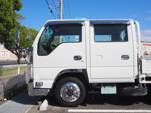エルフトラック Wキャブフルフラットロー 4WD 最積1500kg メッキパーツ アオリ縞板 後輪Wタイヤ ハンドル/シートカバ- ETC ドラレコ サイドマーカー キーレス 荷台内寸207cm×161cm×36cm(61枚目)