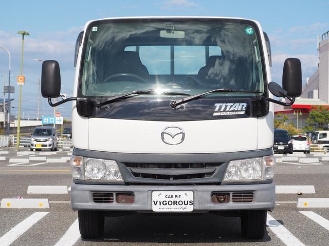 タイタンダッシュ WキャブワイドローDX ユーザー様買取車 ディーゼルターボ Wキャブ 荷台内寸188cm×160cm×38cm 後輪Wタイヤ ETC DPFマフラー/インジェクターリビルト部品交換済 タイミングベルト交換済 左電格(3枚目)