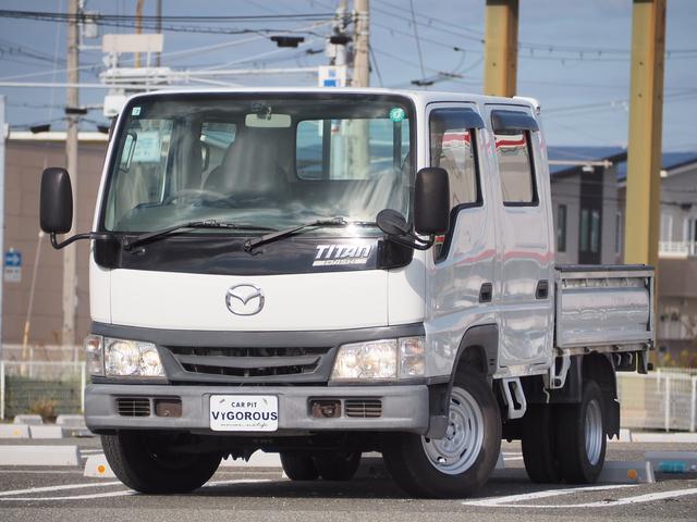 タイタンダッシュ WキャブワイドローDX ユーザー様買取車 ディーゼルターボ Wキャブ 荷台内寸188cm×160cm×38cm 後輪Wタイヤ ETC DPFマフラー/インジェクターリビルト部品交換済 タイミングベルト交換済 左電格(4枚目)