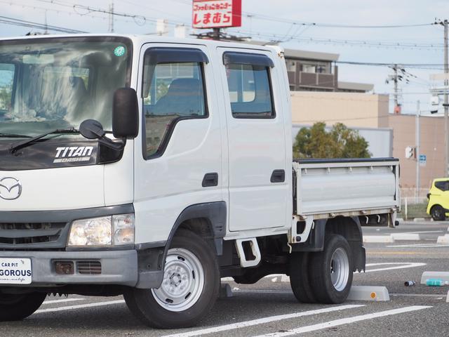タイタンダッシュ WキャブワイドローDX ユーザー様買取車 ディーゼルターボ Wキャブ 荷台内寸188cm×160cm×38cm 後輪Wタイヤ ETC DPFマフラー/インジェクターリビルト部品交換済 タイミングベルト交換済 左電格(6枚目)