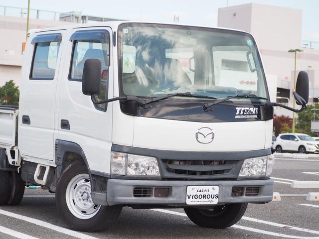 タイタンダッシュ WキャブワイドローDX ユーザー様買取車 ディーゼルターボ Wキャブ 荷台内寸188cm×160cm×38cm 後輪Wタイヤ ETC DPFマフラー/インジェクターリビルト部品交換済 タイミングベルト交換済 左電格(9枚目)