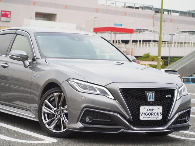 クラウンハイブリッド RSアドバンス 18AW エアロ 黒革シート ナビ 地デジ DVD/CD/BT/iPod ETC F/Bカメラ アラウンドビューモニター 前後ドラレコ デジタルインナーミラー シートエアコン 三眼LEDライト(9枚目)