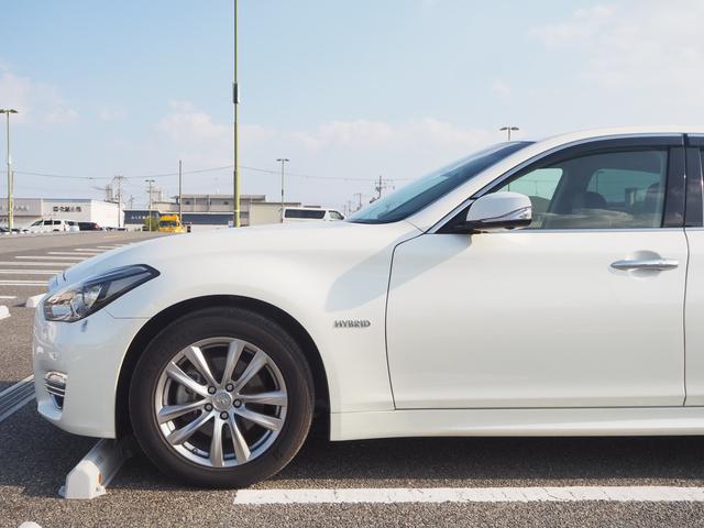 フーガハイブリッド ベースグレード　１８ＡＷ　レグノタイヤ　ＨＤＤナビ　地デジ　ＤＶＤ／ＣＤ／ＢＴ　ドラレコ　ＥＴＣ　Ｆ／Ｓ／Ｂカメラ　アラウンドビューモニター　ハーフレザーシート　スマートキー　オットマン　ＬＥＤライト（67枚目）