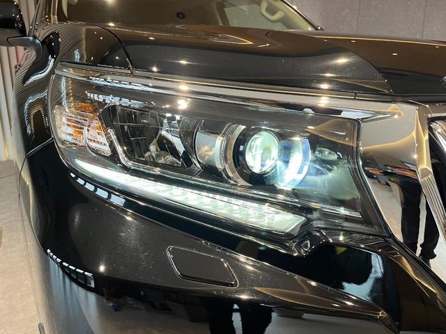 ランドクルーザープラド TX Lパッケージ ムーンルーフ/ブラックルーフレール/19インチ純正アルミホイール/モデリスタ フロントスポイラー/モデリスタ リアスカート/モデリスタリアスポイラー/純正OPウッド調ステアリング/アルパインナビ(22枚目)