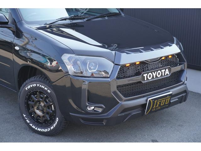 プロボックス F カスタムギアリフトアップDynastyGROUNDバンパーLEDヘッドライトラプター塗装DピラースピーカキットCFマットコーデュロイバケットシートカバー助手席テーブル地ナビピアノブラックインテリア(7枚目)