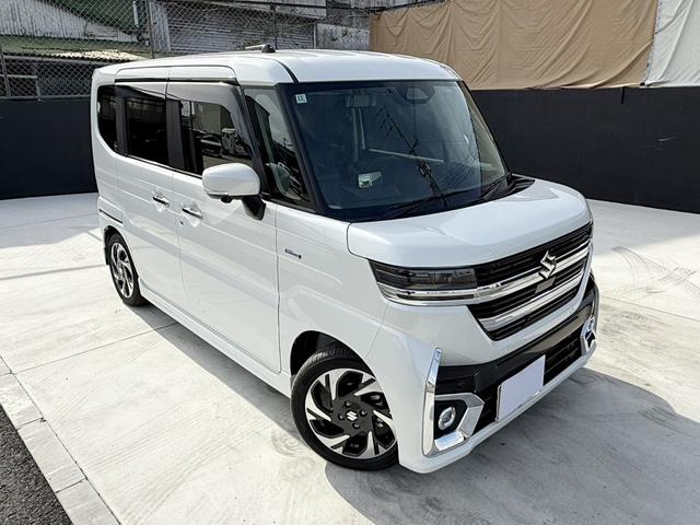 スペーシアカスタム ハイブリッドXSターボ 全方位モニター付ナビTV スズキコネクト ルームミラー型ドラレコ ETC HUD 禁煙 シートヒーター ステアヒーター TVキャンセラー セーフティサポート 両側パワスラ フルLED デジタルメーター(2枚目)