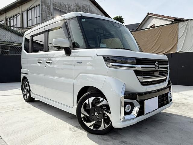 スペーシアカスタム ハイブリッドXSターボ 全方位モニター付ナビTV スズキコネクト ルームミラー型ドラレコ ETC HUD 禁煙 シートヒーター ステアヒーター TVキャンセラー セーフティサポート 両側パワスラ フルLED デジタルメーター(4枚目)