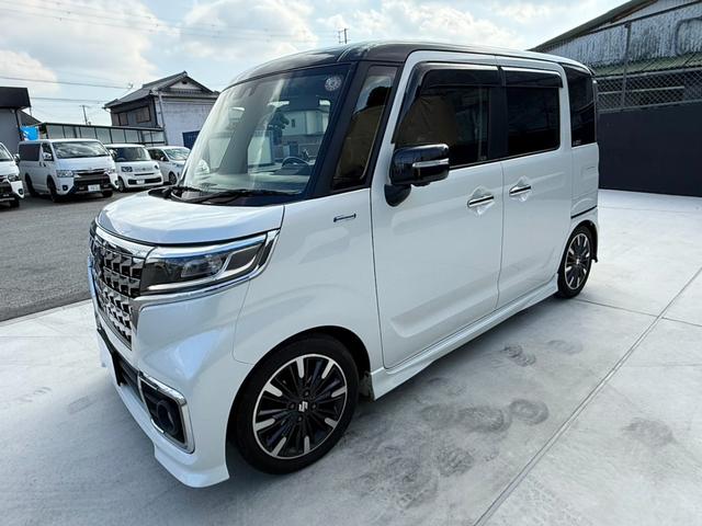 スペーシアカスタム ハイブリッドＸＳターボ　純正８型ナビＴＶ　全方位モニター用カメラＰ　黒ルーフ／ドアミラー／リアスポイラー　両側パワスラ　ＨＵＤ　ワンオーナー　禁煙　ＥＴＣ　セーフティサポート　１５ＡＷ　パドルシフト　運転席シートヒーター（17枚目）