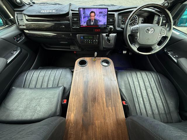 ハイエースバン スーパーＧＬ　ダークプライムＩＩ　モデリスタエアロＦＳＲ　ＴＲＤ１５インチＡＷ　１０型フローティングナビＴＶ　両側パワスラ　デジタルミラー　Ｂカメラ　ＥＴＣ　ＬＥＤランプ　ソナー　ハーフレザー　セーフティセンス　ＡＣ１００Ｖ電源（43枚目）