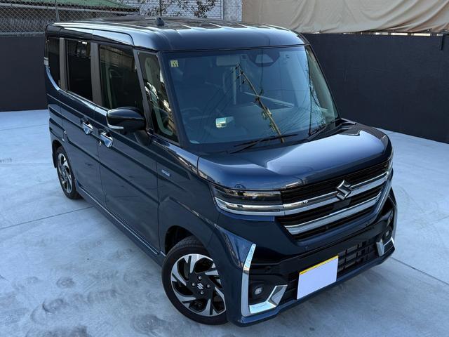 スペーシアカスタム ハイブリッドＸＳターボ　全方位モニター付ナビＴＶ　２トーンルーフ　ルームミラー型ドラレコ　ＥＴＣ　禁煙　ステアヒーター　シートヒーター　フルＬＥＤランプ　ＨＵＤ　ソナーＦＲ　１５ＡＷ　両側パワスラ　デジタルメーター　フォグ（4枚目）