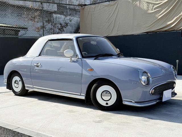 フィガロ ベースグレード R6年同色オールペン R6年幌張替 R6年タイミングベルト交換 内張り張替え済 シート張替済 トリム インパネ張替え済 コーテング施工 キーレス スペアキー ETC 純正OPバイザー禁煙車(2枚目)