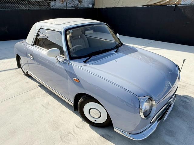 フィガロ ベースグレード R6年同色オールペン R6年幌張替 R6年タイミングベルト交換 内張り張替え済 シート張替済 トリム インパネ張替え済 コーテング施工 キーレス スペアキー ETC 純正OPバイザー禁煙車(4枚目)