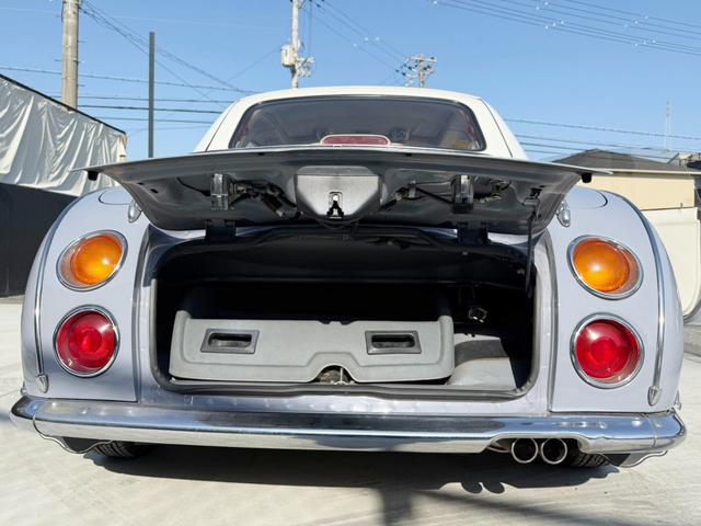 フィガロ ベースグレード R6年同色オールペン R6年幌張替 R6年タイミングベルト交換 内張り張替え済 シート張替済 トリム インパネ張替え済 コーテング施工 キーレス スペアキー ETC 純正OPバイザー禁煙車(35枚目)