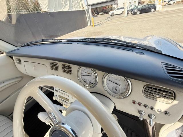 フィガロ ベースグレード R6年同色オールペン R6年幌張替 R6年タイミングベルト交換 内張り張替え済 シート張替済 トリム インパネ張替え済 コーテング施工 キーレス スペアキー ETC 純正OPバイザー禁煙車(43枚目)