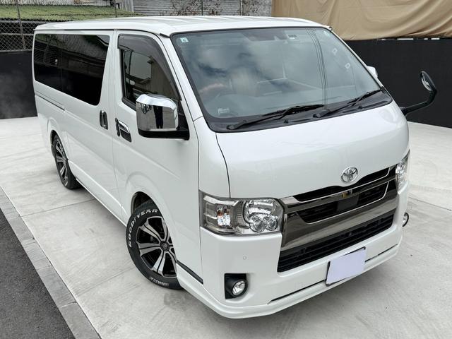 ハイエースバン スーパーＧＬ　ダークプライムＩＩ　アルパインフローティングナビＴＶ　リアモニター　両側パパワスラ　デジタルミラー　３６０度ビュー　ソナーＦＲ　ベッドキッド　ドラレコ　ＬＥＤ　リアスピーカー　Ｆエアロ　１７ＡＷ（5枚目）