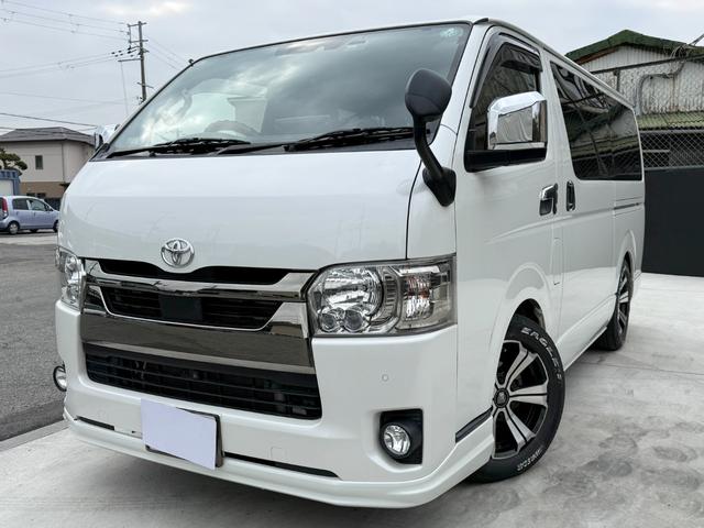 ハイエースバン スーパーＧＬ　ダークプライムＩＩ　アルパインフローティングナビＴＶ　リアモニター　両側パパワスラ　デジタルミラー　３６０度ビュー　ソナーＦＲ　ベッドキッド　ドラレコ　ＬＥＤ　リアスピーカー　Ｆエアロ　１７ＡＷ（10枚目）