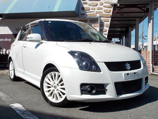 スイフト スポーツ Sリミテッド 特別仕様車 純正レカロ/ハーフレザーシート 前後ドラレコ HDDナビ フルセグTV DVD再生 白16インチアルミホイール 盗難防止システム ドアミラーウインカー スマートキー ETC HID 禁煙車(4枚目)