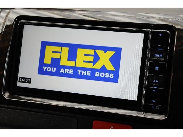スーパーGL ダークプライムII パーキングサポート FLEXCUSTOM 1.5インチローダウン スポイラー 17インチAWナスカータイヤ LEDテール SDナビ ビルトインETC ベッドキット(17枚目)