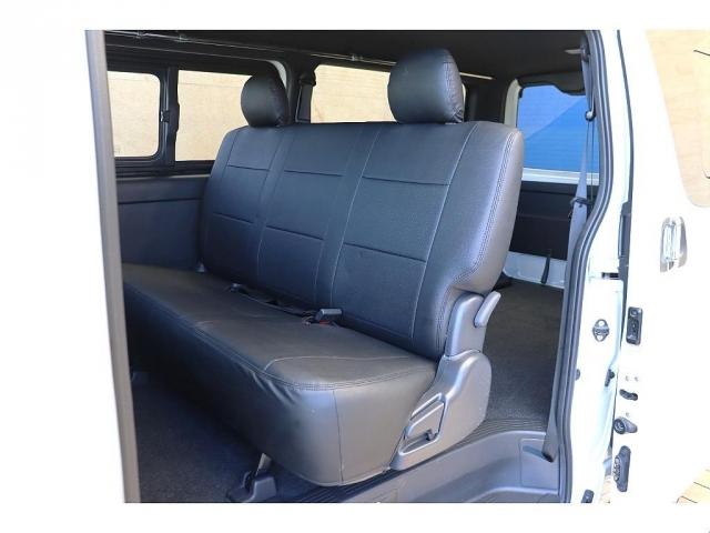 ハイエースバン スーパーGL ダークプライムII バッドフェイスボンネット TRDデイライト付きフロントスポイラー TRDマッドフラップ FLEXオーバーフェンダー RAYS 16インチAW TOYOオープンカントリー アルパインBIGXナビ(15枚目)