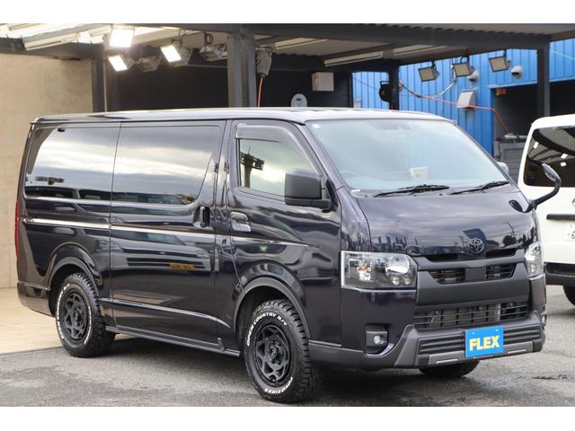ハイエースバン スーパーGL ダークプライムII 新品TOYO オープンカントリーRTタイヤ 新品FLEX ネクサストレイル16インチAW 新品FLEX オーバーフェンダー KENWOODフローティングナビ 新品FLEX ベッドキット(28枚目)