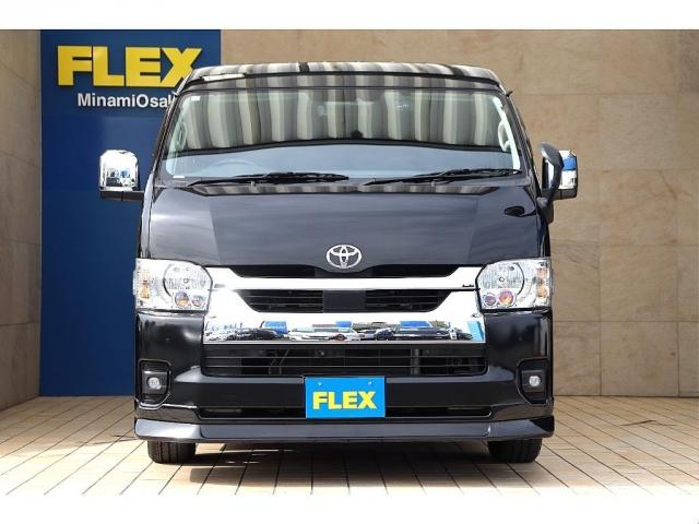 ハイエースワゴン 　ＧＬ　ＦＬＥＸ　Ｄｅｌｆｉｎｏフロントスポイラー　ＦＬＥＸ　オーバーフェンダー　２インチローダウン　新品ＦＬＥＸ　Ｄｅｌｆ０６　１７インチＡＷ　新品ＴＯＹＯタイヤ　ＦＬＥＸアルティメットテール（6枚目）