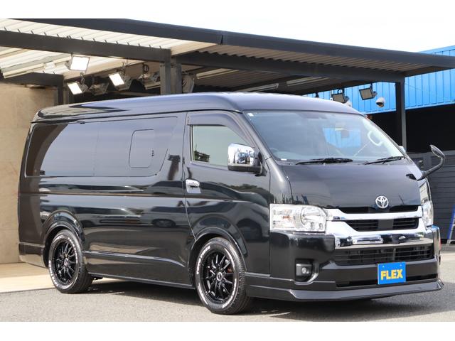 ハイエースワゴン 　ＧＬ　ＦＬＥＸ　Ｄｅｌｆｉｎｏフロントスポイラー　ＦＬＥＸ　オーバーフェンダー　２インチローダウン　新品ＦＬＥＸ　Ｄｅｌｆ０６　１７インチＡＷ　新品ＴＯＹＯタイヤ　ＦＬＥＸアルティメットテール（33枚目）