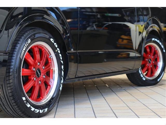 ハイエースバン ロングスーパーGL 新品FLEX Delfinoフロントスポイラー 新品FLEX Delfinoオーバーフェンダー 1.5インチローダウン ダイナスティ17インチAW 415COBRAプレステージLEDテールランプ(11枚目)