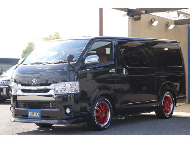 ハイエースバン ロングスーパーGL 新品FLEX Delfinoフロントスポイラー 新品FLEX Delfinoオーバーフェンダー 1.5インチローダウン ダイナスティ17インチAW 415COBRAプレステージLEDテールランプ(30枚目)