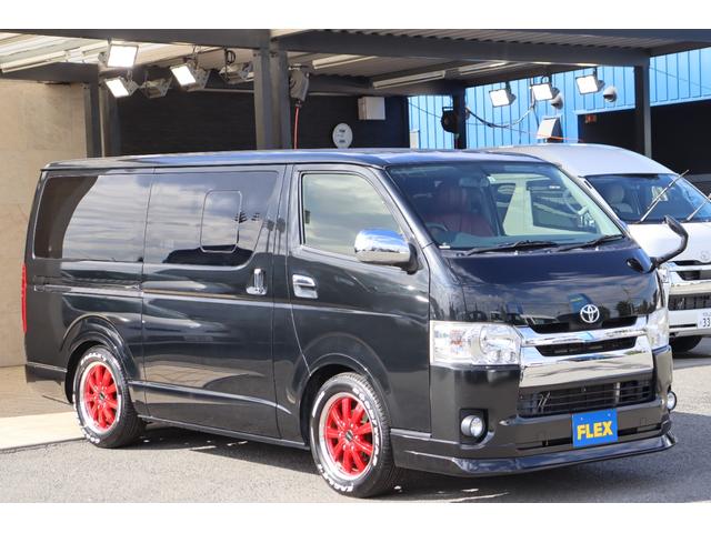 ハイエースバン ロングスーパーGL 新品FLEX Delfinoフロントスポイラー 新品FLEX Delfinoオーバーフェンダー 1.5インチローダウン ダイナスティ17インチAW 415COBRAプレステージLEDテールランプ(32枚目)