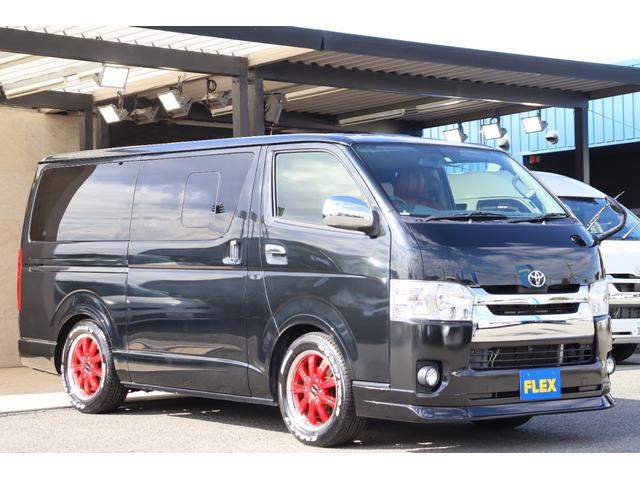 ハイエースバン ロングスーパーGL 新品FLEX Delfinoフロントスポイラー 新品FLEX Delfinoオーバーフェンダー 1.5インチローダウン ダイナスティ17インチAW 415COBRAプレステージLEDテールランプ(33枚目)