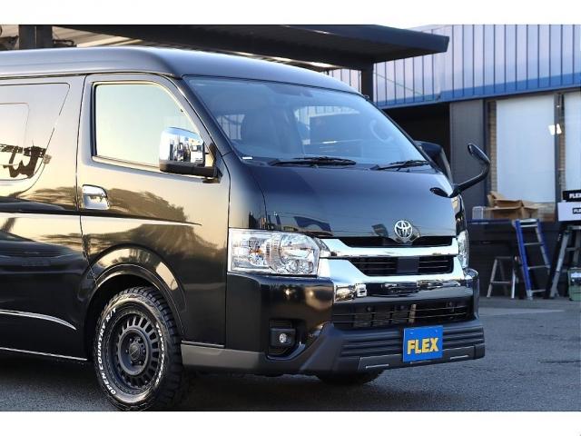 ハイエースワゴン ＧＬ　ロング　ＦＬＥＸ　Ｔフォースフロントスポイラー　ＦＬＥＸ　Ｄｅｌｆｉｎｏオーバーフェンダー　ＦＬＥＸ　ＮＣ１　１６インチＡＷ　ＴＯＹＯオープンカントリー１６インチタイヤ　ＦＬＥＸ　アルティメット　ＬＥＤテール（5枚目）
