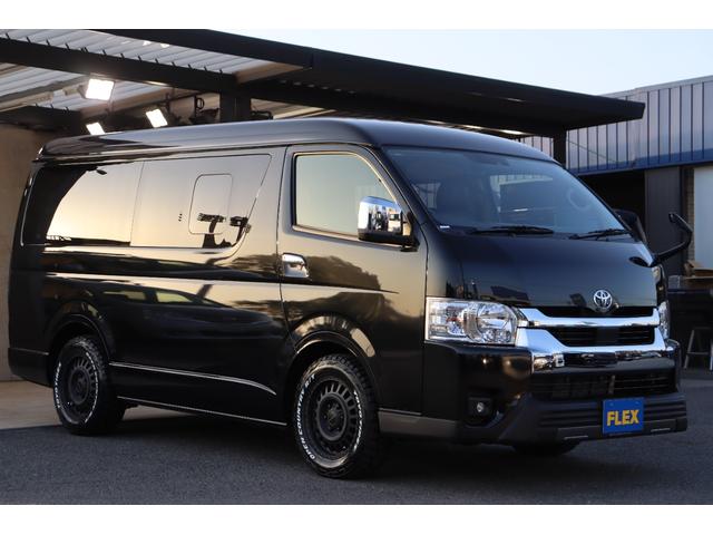 ハイエースワゴン ＧＬ　ロング　ＦＬＥＸ　Ｔフォースフロントスポイラー　ＦＬＥＸ　Ｄｅｌｆｉｎｏオーバーフェンダー　ＦＬＥＸ　ＮＣ１　１６インチＡＷ　ＴＯＹＯオープンカントリー１６インチタイヤ　ＦＬＥＸ　アルティメット　ＬＥＤテール（30枚目）