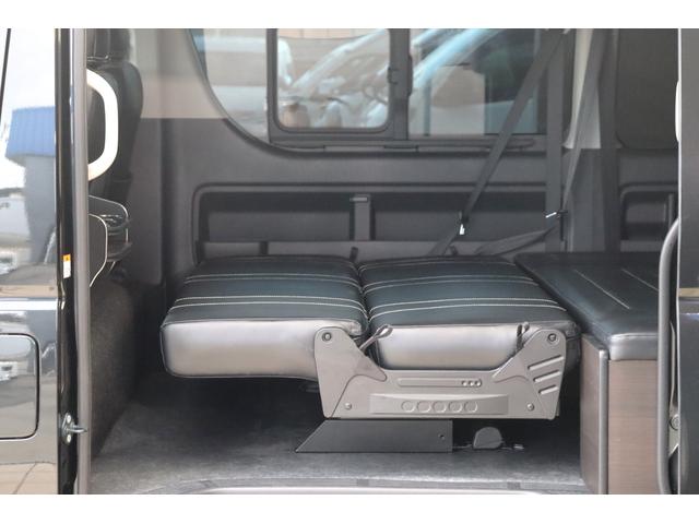 ハイエースワゴン ＧＬ　ロング　アレンジＡＳ　ＦＬＥＸ　Ｄｅｌｆｉｎｏフロントスポイラー　ＦＬＥＸ　Ｄｅｌｆｉｎｏオーバーフェンダー　ＦＬＥＸ　Ｄｅｌｆ０２　１７インチＡＷ　２インチローダウン　ＦＬＥＸ　レザー調シートカバー（26枚目）