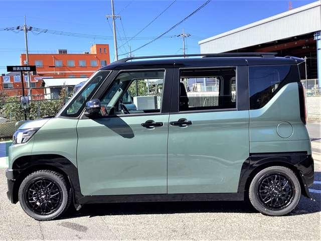 デリカミニ Ｔ　プレミアム　カスタム仕様　両側電動スライドドア　フルセグＴＶ　ＬＥＤランプ　クルコン　キーレスエントリー　ＡＢＳ　エアバッグ　パワステ　ベンチシート　オートエアコン　ターボ車　フロントカメラ　バックカメラ（2枚目）