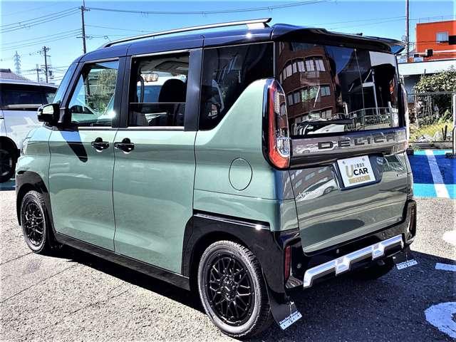 デリカミニ Ｔ　プレミアム　カスタム仕様　両側電動スライドドア　フルセグＴＶ　ＬＥＤランプ　クルコン　キーレスエントリー　ＡＢＳ　エアバッグ　パワステ　ベンチシート　オートエアコン　ターボ車　フロントカメラ　バックカメラ（3枚目）