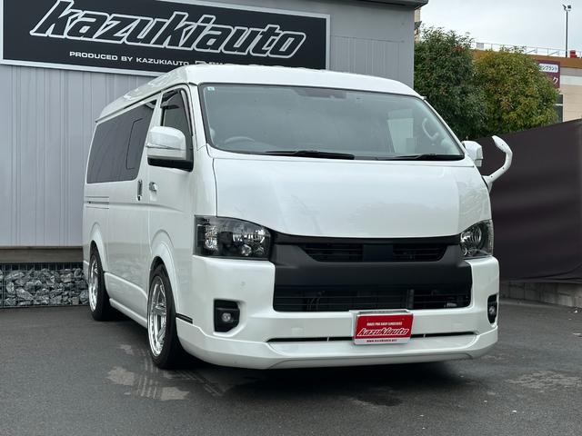 ハイエースバン 　ワイドディーゼル／フルカスタム車両／ローダウン／ベッドキット／スライドフロア／車中泊仕様／カスタムベース車両／社外スピーカー／オーバーフェンダー／エアロ／２ピース１８インチホイール（67枚目）