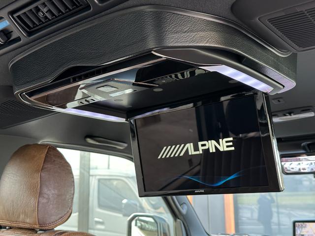 ハイエースバン スーパーＧＬ　ダークプライムＩＩ　ＢＵＡＮＪＡＰＡＮデモカー／ブラウンアンティーク仕様／ローダウン／ベッドキット／アルパインＢＩＧＸフローティングナビ／アルパイン１２．８型フリップダウンモニター（33枚目）